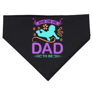 She Or He Dad To Be USA-Made Doggie Bandana