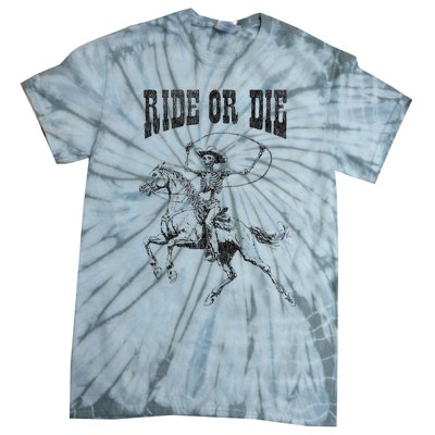 Skeleton On Horse Tie-Dye T-Shirt