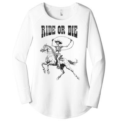 Skeleton On Horse Women's Perfect Tri Tunic Long Sleeve Shirt