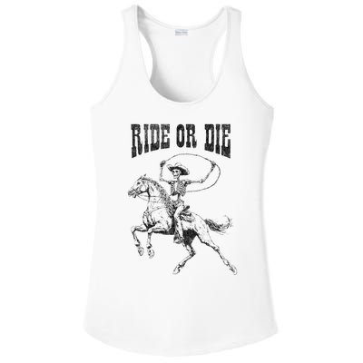 Skeleton On Horse Ladies PosiCharge Competitor Racerback Tank