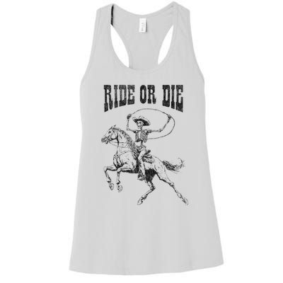 Skeleton On Horse Women's Racerback Tank