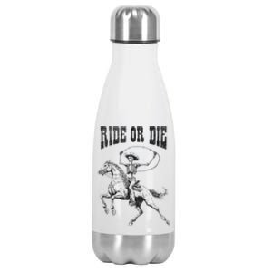 Skeleton On Horse Stainless Steel Insulated Water Bottle