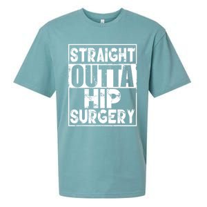 Straight Outta Hip Surgery Gift Funny Hip Replacet Gift Sueded Cloud Jersey T-Shirt