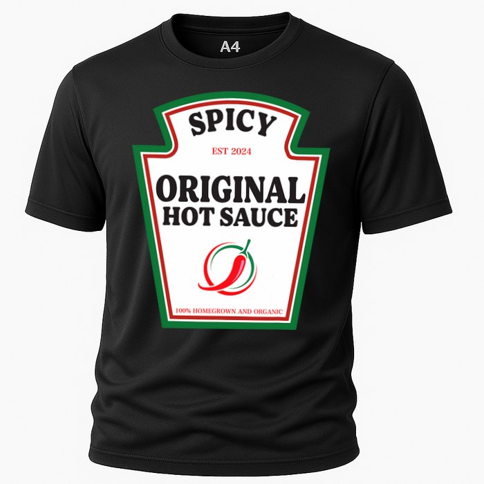 Spicy Original Hot Sauce Condiment Costume Party Matching Cooling Performance Crew T-Shirt