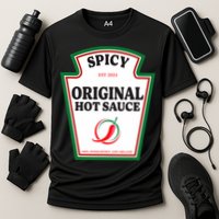 Spicy Original Hot Sauce Condiment Costume Party Matching Cooling Performance Crew T-Shirt
