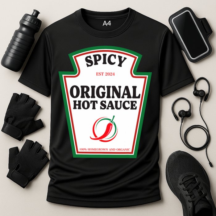 Spicy Original Hot Sauce Condiment Costume Party Matching Cooling Performance Crew T-Shirt