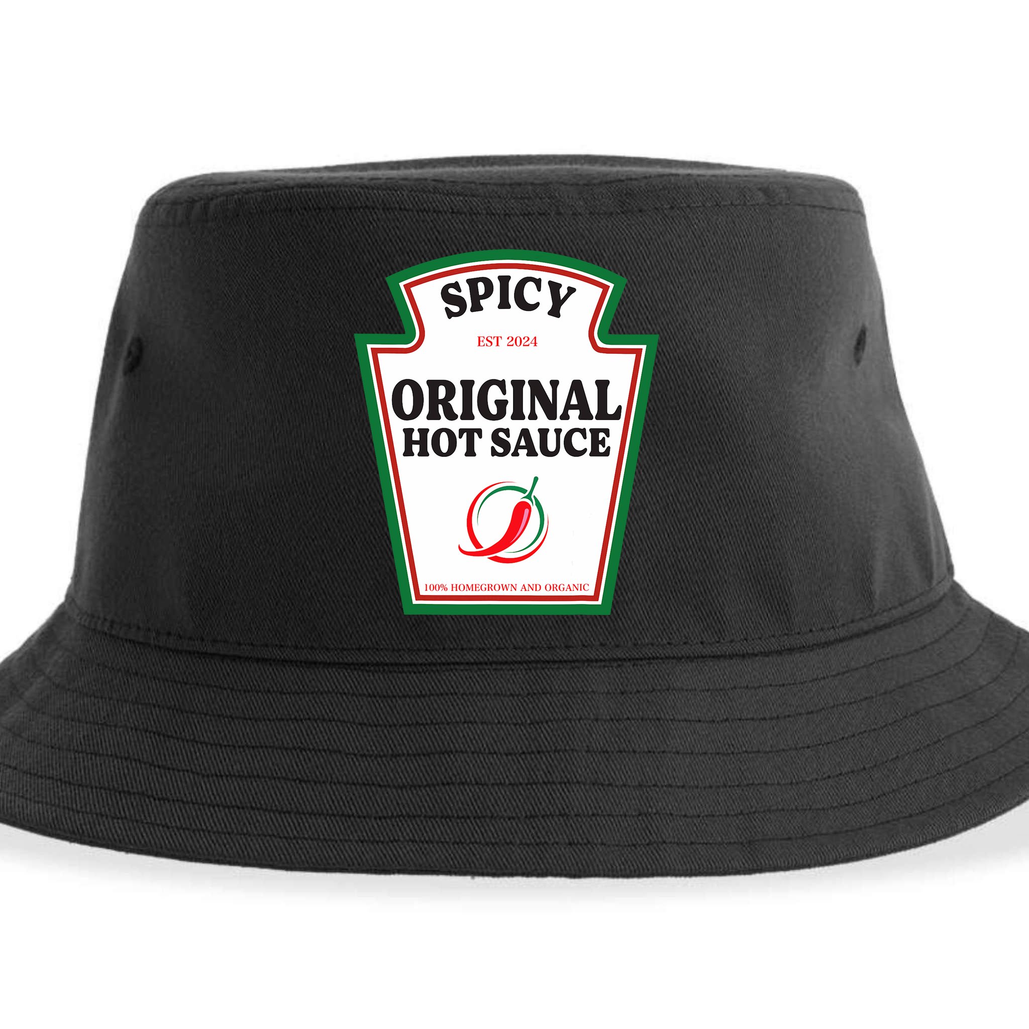 Spicy Original Hot Sauce Condiment Costume Party Matching Sustainable Bucket Hat
