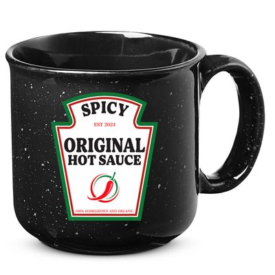 Spicy Original Hot Sauce Condiment Costume Party Matching 15oz Campfire Ceramic Mug