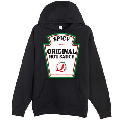 Spicy Original Hot Sauce Condiment Costume Party Matching Premium Pullover Hoodie