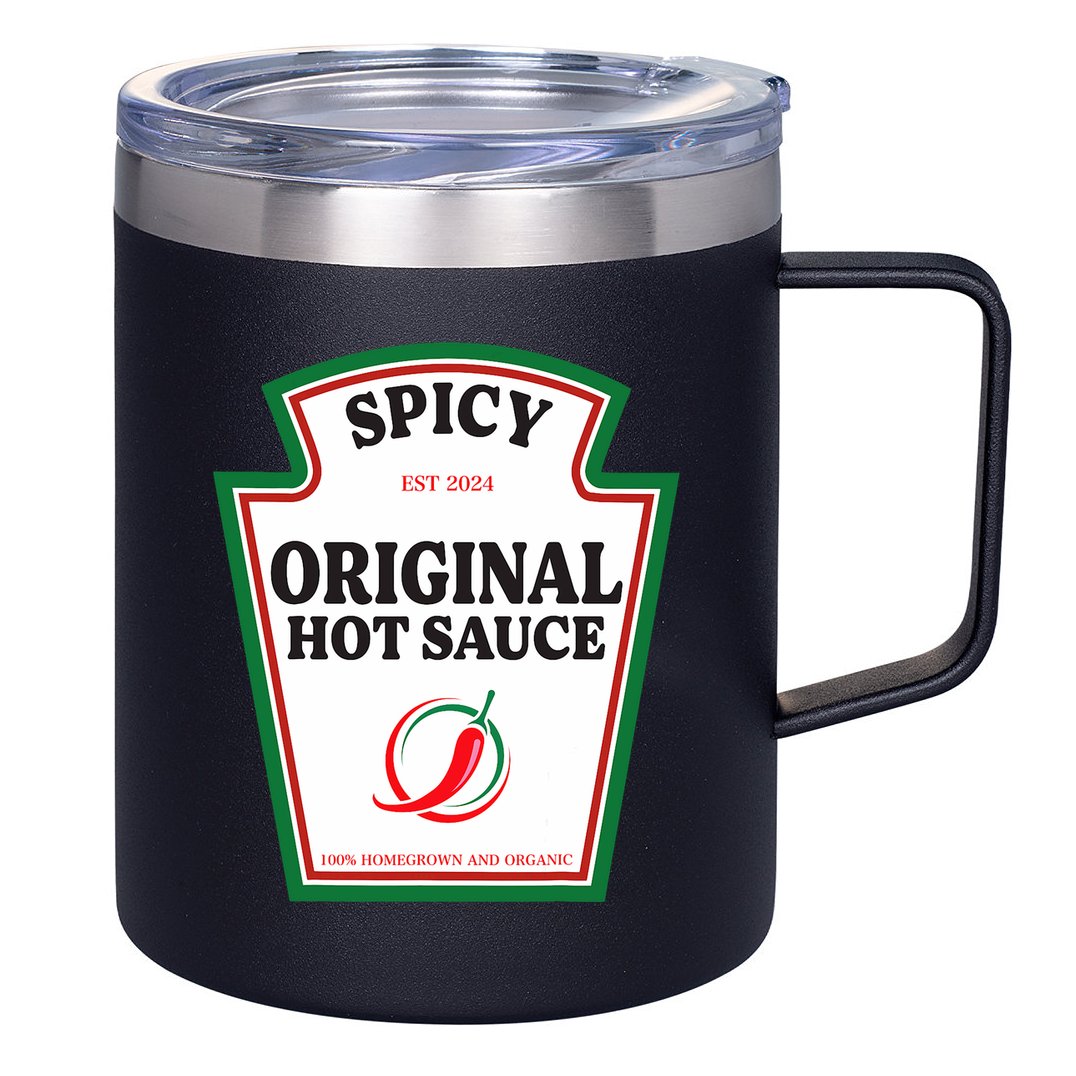 Spicy Original Hot Sauce Condiment Costume Party Matching 12oz Stainless Steel Coffee Mug