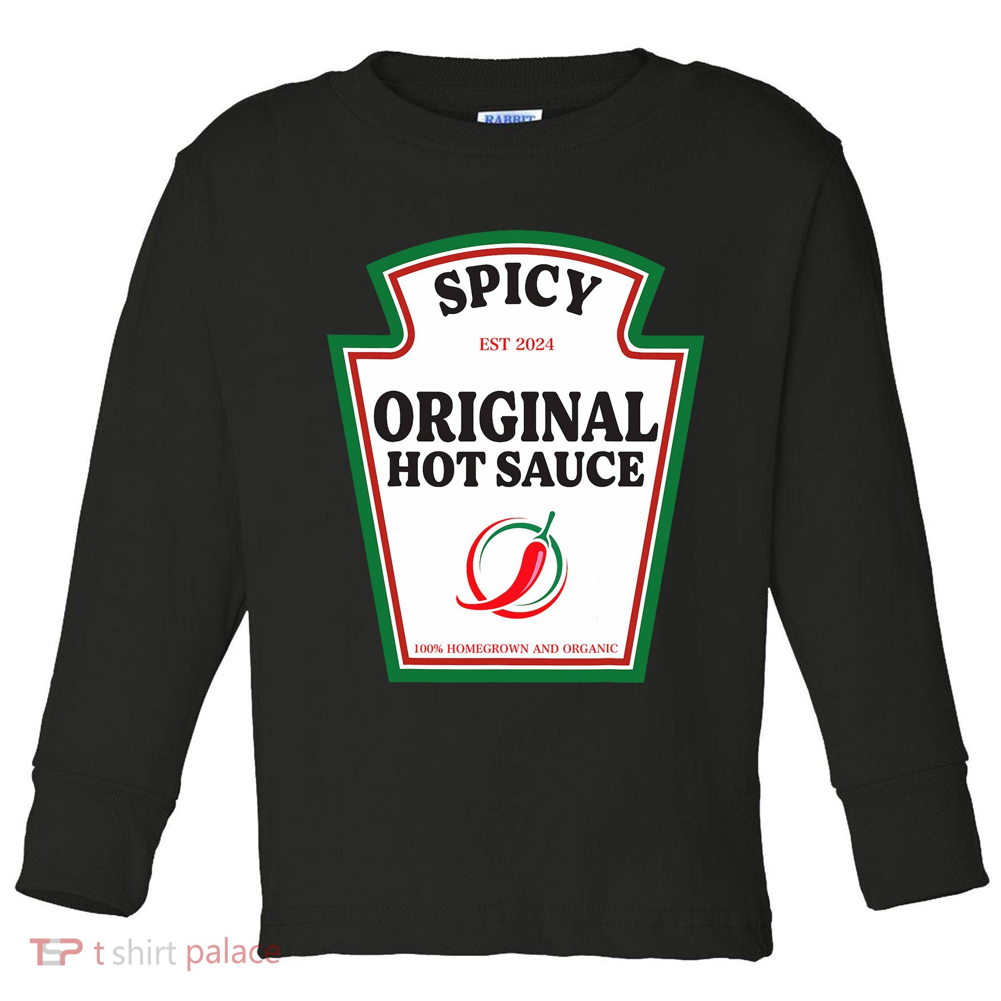 Spicy Original Hot Sauce Condiment Costume Party Matching Toddler Long Sleeve Shirt
