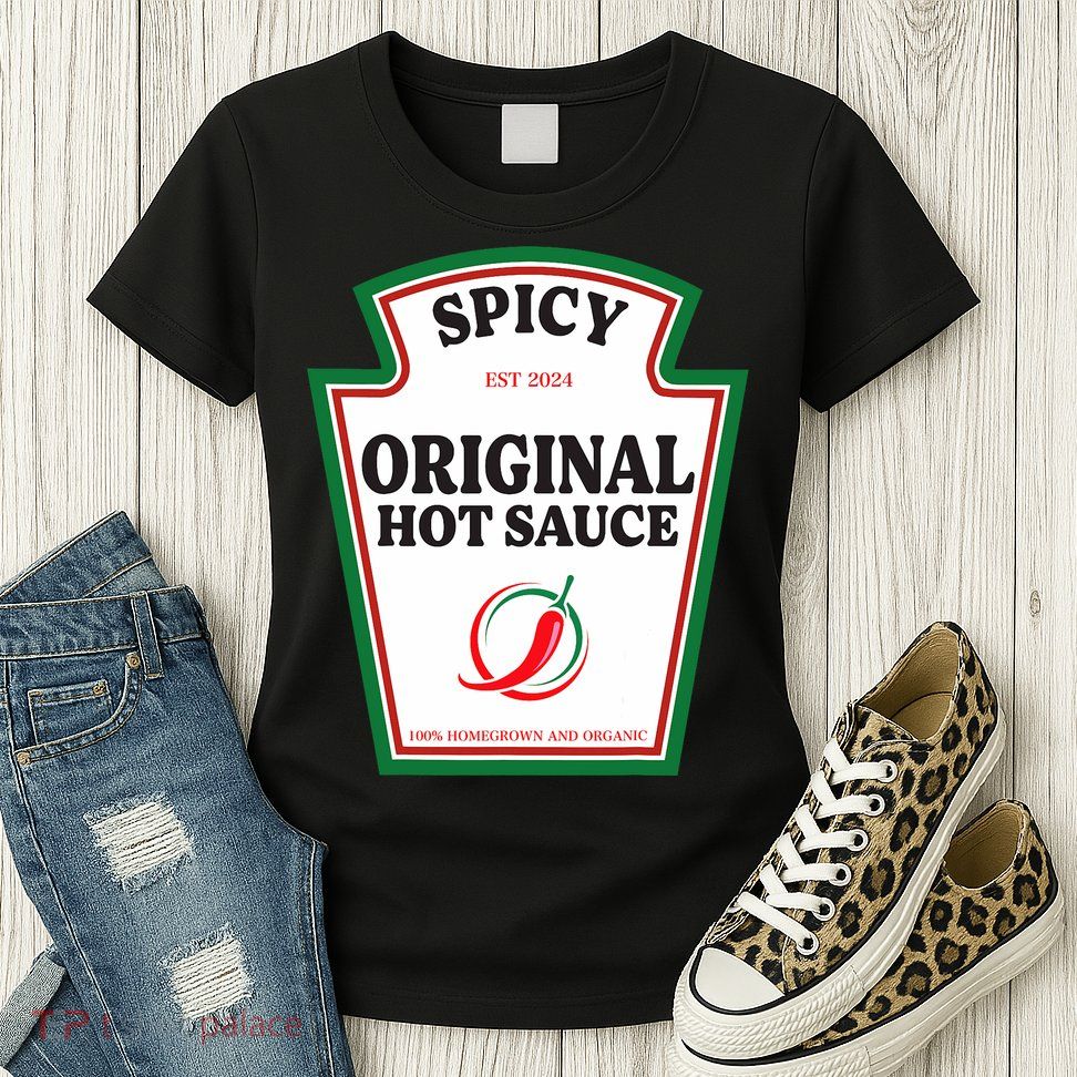 Spicy Original Hot Sauce Condiment Costume Party Matching Womens T-Shirt