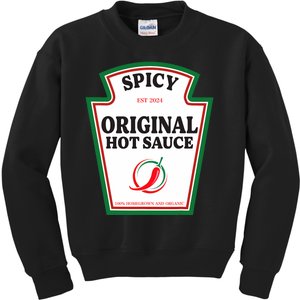 Spicy Original Hot Sauce Condiment Costume Party Matching Kids Sweatshirt