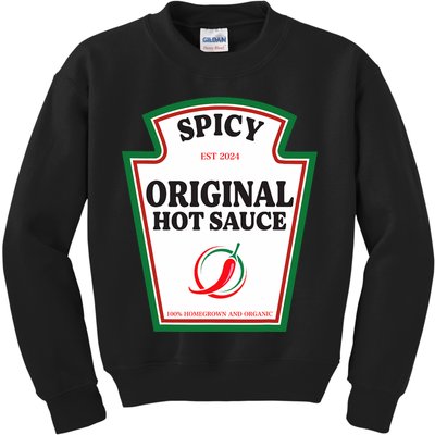 Spicy Original Hot Sauce Condiment Costume Party Matching Kids Sweatshirt