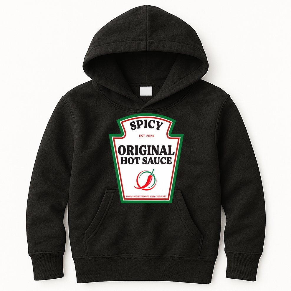 Spicy Original Hot Sauce Condiment Costume Party Matching Kids Hoodie