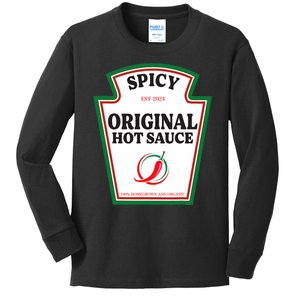 Spicy Original Hot Sauce Condiment Costume Party Matching Kids Long Sleeve Shirt