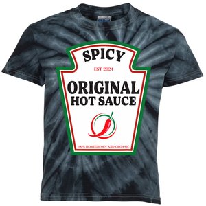 Spicy Original Hot Sauce Condiment Costume Party Matching Kids Tie-Dye T-Shirt