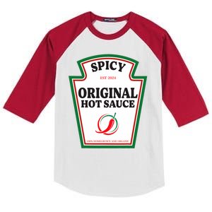 Spicy Original Hot Sauce Condiment Costume Party Matching Kids Colorblock Raglan Jersey