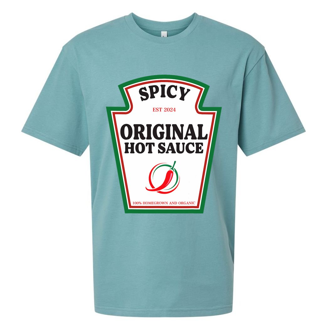 Spicy Original Hot Sauce Condiment Costume Party Matching Sueded Cloud Jersey T-Shirt