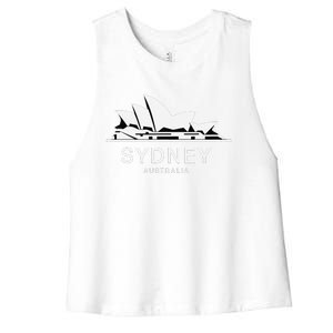 Sydney Opera House Iconic Australia Landmark Sydney Icons Women's Racerback Cropped Tank