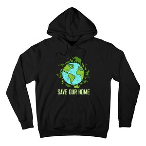 Save Our Home Animals Wildlife Conservation Earth Day 2024 Hoodie