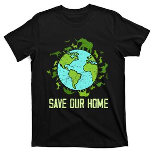 Save Our Home Animals Wildlife Conservation Earth Day 2024 T-Shirt