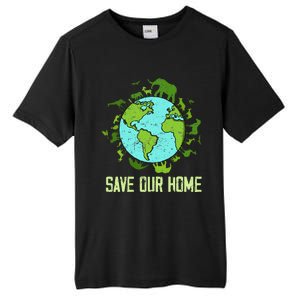 Save Our Home Animals Wildlife Conservation Earth Day 2024 Tall Fusion ChromaSoft Performance T-Shirt