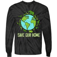 Save Our Home Animals Wildlife Conservation Earth Day 2024 Tie-Dye Long Sleeve Shirt