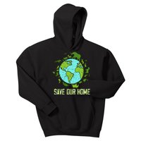 Save Our Home Animals Wildlife Conservation Earth Day 2024 Kids Hoodie