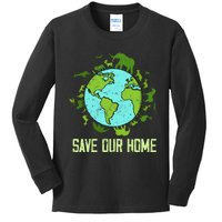 Save Our Home Animals Wildlife Conservation Earth Day 2024 Kids Long Sleeve Shirt