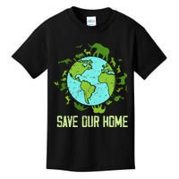 Save Our Home Animals Wildlife Conservation Earth Day 2024 Kids T-Shirt