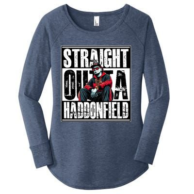 Straight Outta Haddonfield Michael Halloween Horror Character Women's Perfect Tri Tunic Long Sleeve Shirt