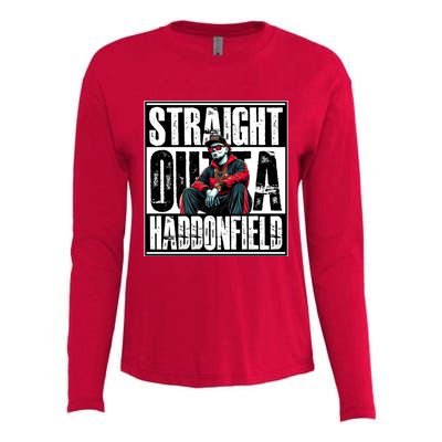 Straight Outta Haddonfield Michael Halloween Horror Character Womens Cotton Relaxed Long Sleeve T-Shirt