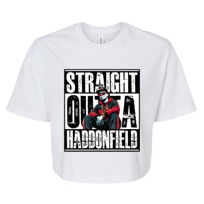 Straight Outta Haddonfield Michael Halloween Horror Character Bella+Canvas Jersey Crop Tee