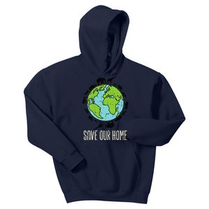 Save Our Home Animals Wildlife Conservation Earth Day Gift Kids Hoodie