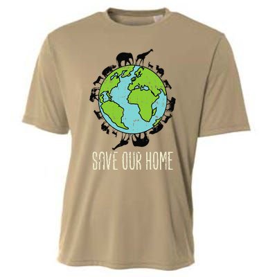 Save Our Home Animals Wildlife Conservation Earth Day Gift Cooling Performance Crew T-Shirt