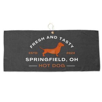 Springfield Ohio Hot Dog Harris Walz Election 2024 Large Microfiber Waffle Golf Towel