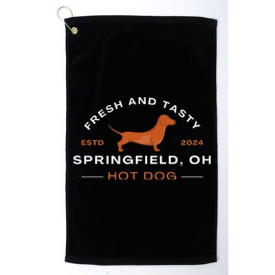 Springfield Ohio Hot Dog Harris Walz Election 2024 Platinum Collection Golf Towel