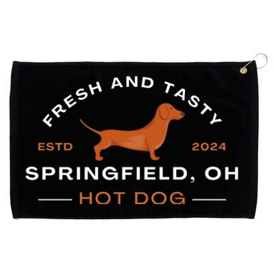 Springfield Ohio Hot Dog Harris Walz Election 2024 Grommeted Golf Towel