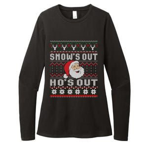 Snows Out Ho Ho Hos Style Christmas Santa Ugly Xmas Great Gift Womens CVC Long Sleeve Shirt