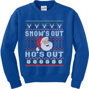 Snows Out Ho Ho Hos Style Christmas Santa Ugly Xmas Great Gift Kids Sweatshirt