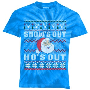 Snows Out Ho Ho Hos Style Christmas Santa Ugly Xmas Great Gift Kids Tie-Dye T-Shirt