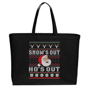 Snows Out Ho Ho Hos Style Christmas Santa Ugly Xmas Great Gift Cotton Canvas Jumbo Tote