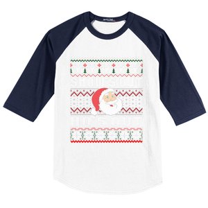 Snows Out Ho Ho Hos Style Christmas Santa Ugly Xmas Great Gift Baseball Sleeve Shirt