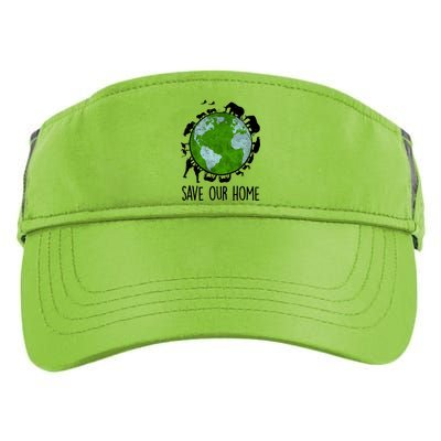 Save Our Home Animals Earth Day Planet Environt Funny Gift Adult Drive Performance Visor