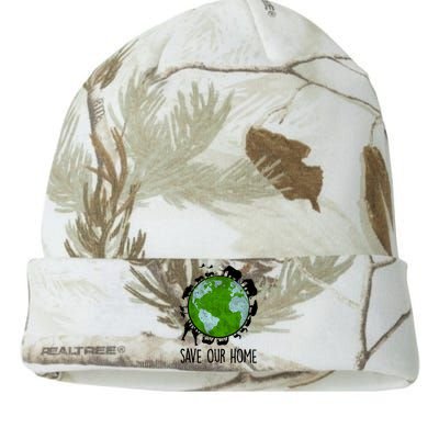 Save Our Home Animals Earth Day Planet Environt Funny Gift Kati Licensed 12" Camo Beanie