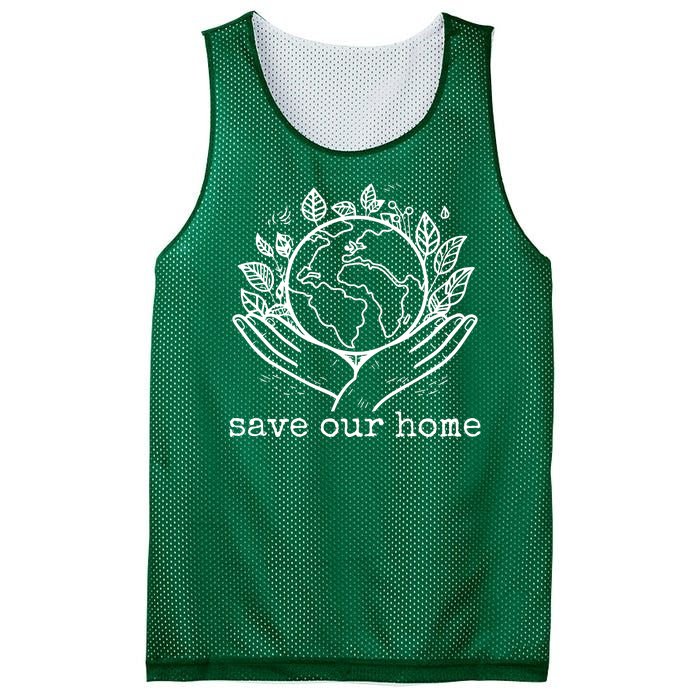 Save Our Home Earth Day Mesh Reversible Basketball Jersey Tank