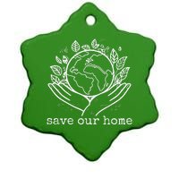 Save Our Home Earth Day Ceramic Star Ornament