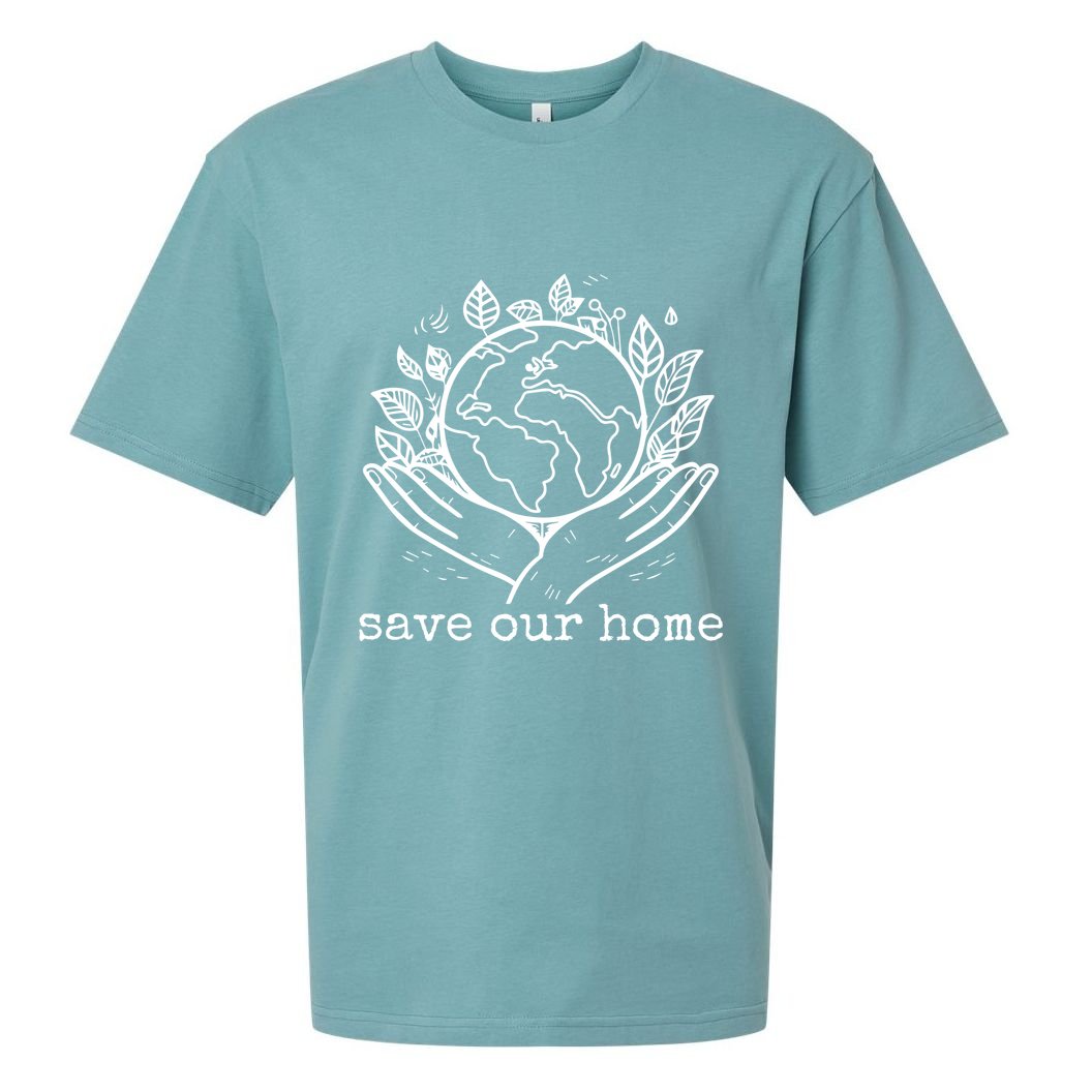 Save Our Home Earth Day Sueded Cloud Jersey T-Shirt