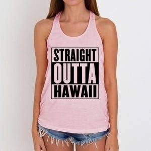 Straight Outta Hawaii Gift Cute Gift Women's Knotted Racerback Tank